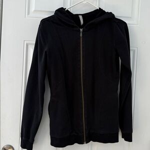 hanna andersson full zip up hoodie black sz small
